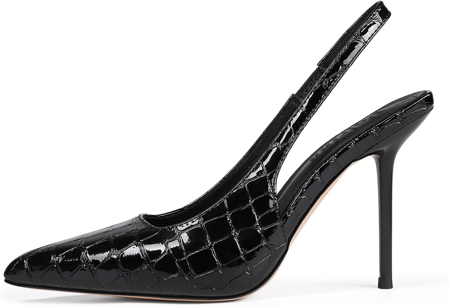 Pointed Toe Slingback Heels for Women High Stiletto Pumps Comfortable Closed Toe Backless Dress Shoes