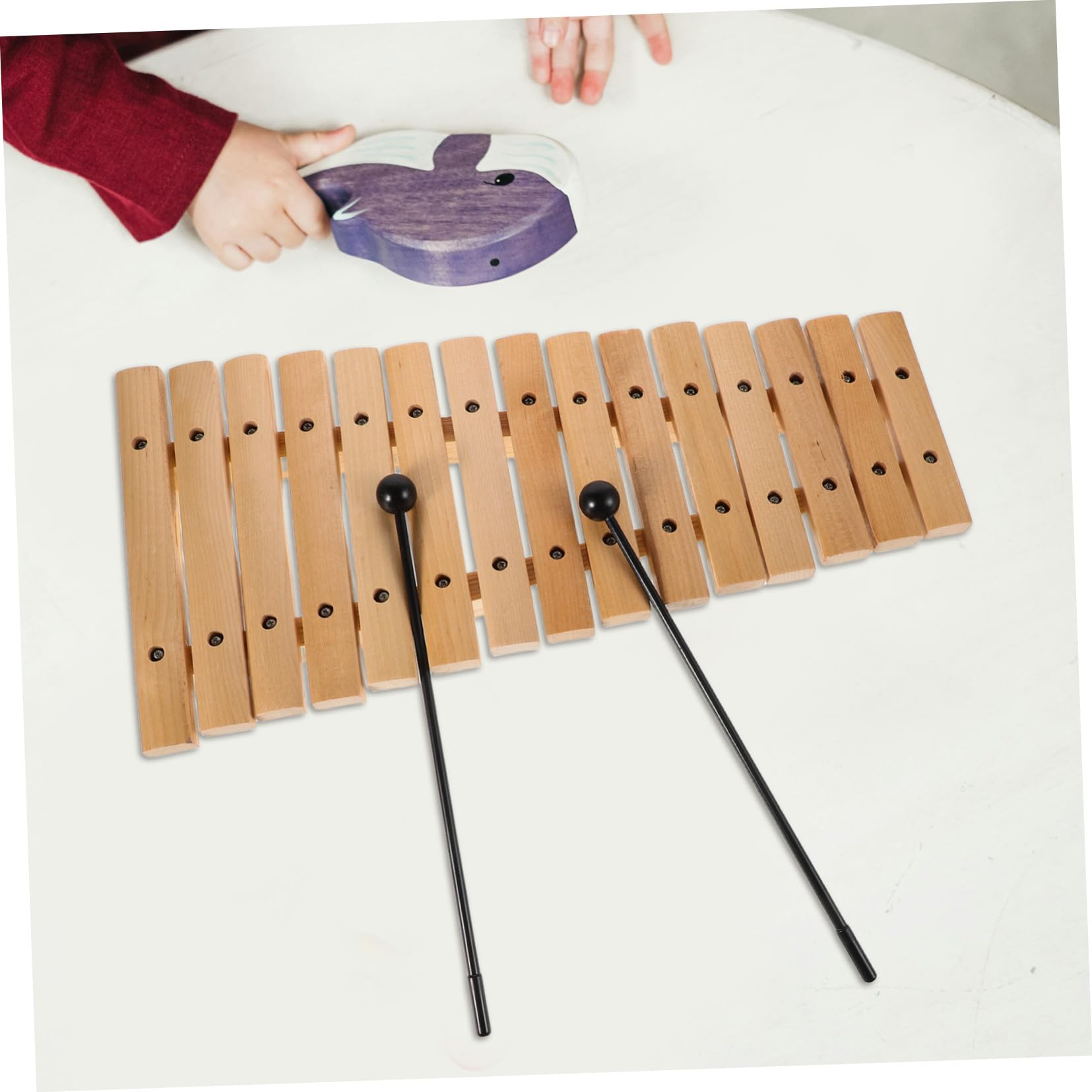 Xilofono in Legno Montessori 15 Note Strumento Orff Educativo per Ragazzo Ragazza Apprendimento Sensoriale Sviluppo Musicale Giocattolo Didattico Asilo e Casa