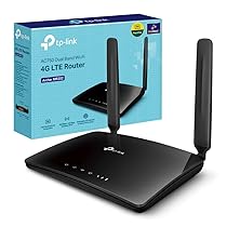 TP-Link Archer MR202 Router WiFi con SIM, Router 4G LTE WiFi Dual-Band AC750Mbps, 3 Porte LAN e 1 LAN, WAN, Plug & Play, 2 Antenne LTE Smontabili, QoS, Onemesh