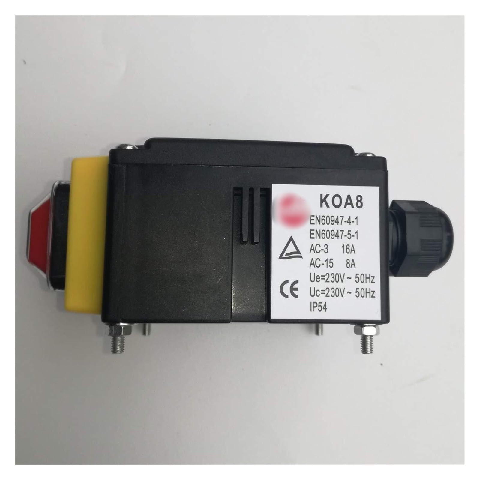Interruptor de botón, interruptor de encendido, interruptores de botón magnéticos industriales, interruptor de seguridad de parada de emergencia for equipos eléctricos, máquina 230V 16(8) A KOA8