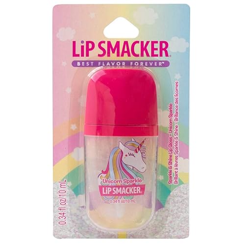 Lip Smacker Brillo labial Sparkle & Shine, brillo de labios de alto brillo, brillo de unicornio