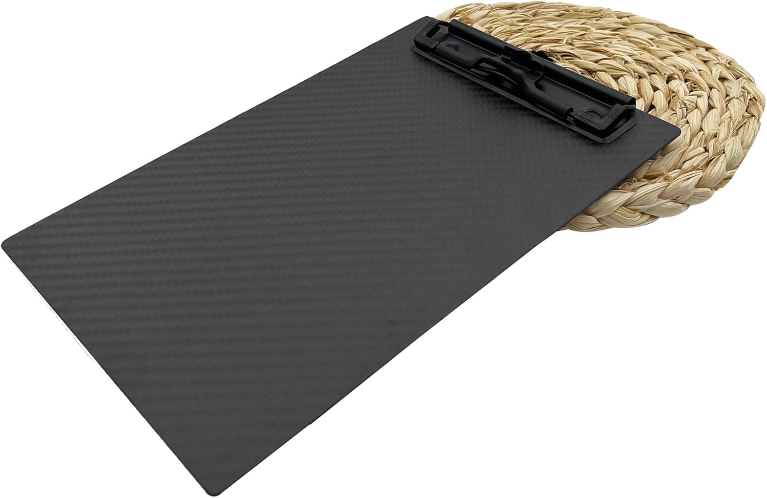 6.1 * 9.3 * 0.06inch A5 Half Letter Small Size Super Hard&Portable Carbon Fiber Clipboard with Hook&Pen Holder,Strong Low Profile Clip,Dry Carbon Clip Board,Writing Board,Note pad