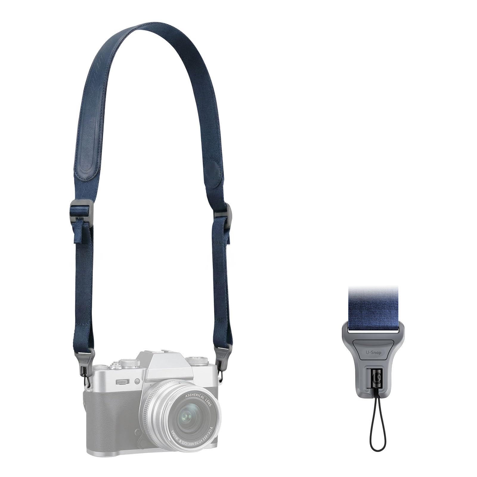 Ulanzi Shoulder Strap, Camera Strap, U-Snap Magnet Quick Buckle, 108-140cm, Adjustable Length, Easy On/Off, Fits Mirrorless/DSLR Cameras, 3.8cm Wide, Blue