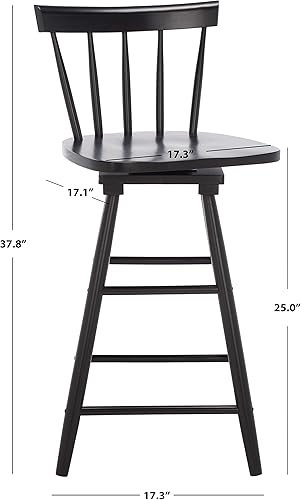 Miniatura 3 de Safavieh Home Collection Tage Farmhouse - Taburete giratorio de madera maciza de madera maciza de 25 pulgadas