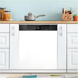 White Dishwasher Magnet Cover Decorative Magnetic Sticker Refrigerator Panel Door Decal for Cabinet Appliance Front 23" W * 26" H