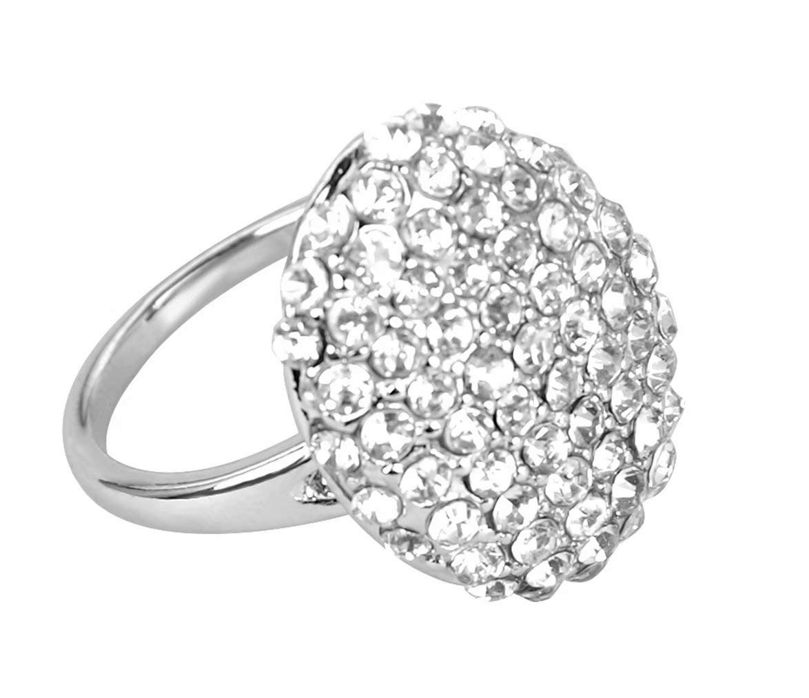 Women's Silver Sparkle Rhinestone Bella's Engagement Ring