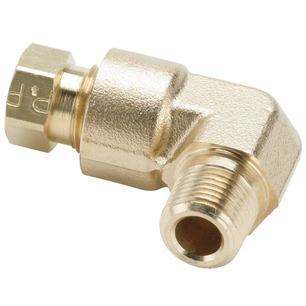 Parker Hannifin 169HD-4-2-pk10 Hi-Duty Male Elbow Fitting, Brass, 1/4