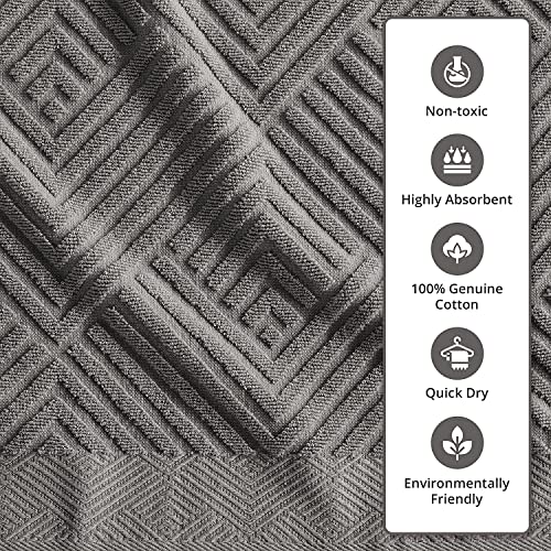 100% Cotton Soft Bath Towels Set | Quick Dry and Highly Absorbent, Textured Bath Towels 27