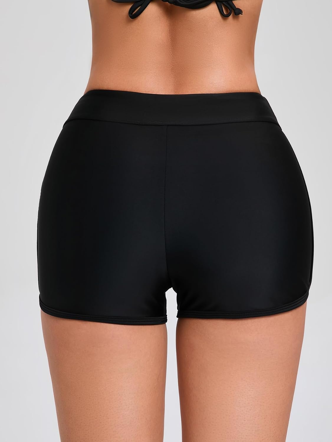 Womens High Waisted Swim Shorts Tummy Control Bathing Suit Bottoms Bikini Bottoms Board Shorts Liner