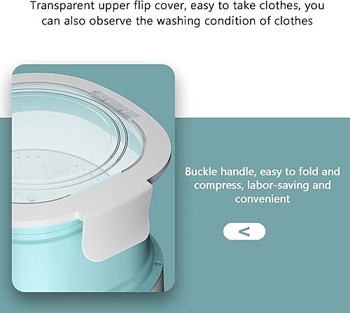 Miniatura 8 de Mini lavadora y secadora plegable portátil, lavadora rápida de 10 minutos y secado giratorio de 3 minutos, capacidad de 6.6 libras, ahorra agua y