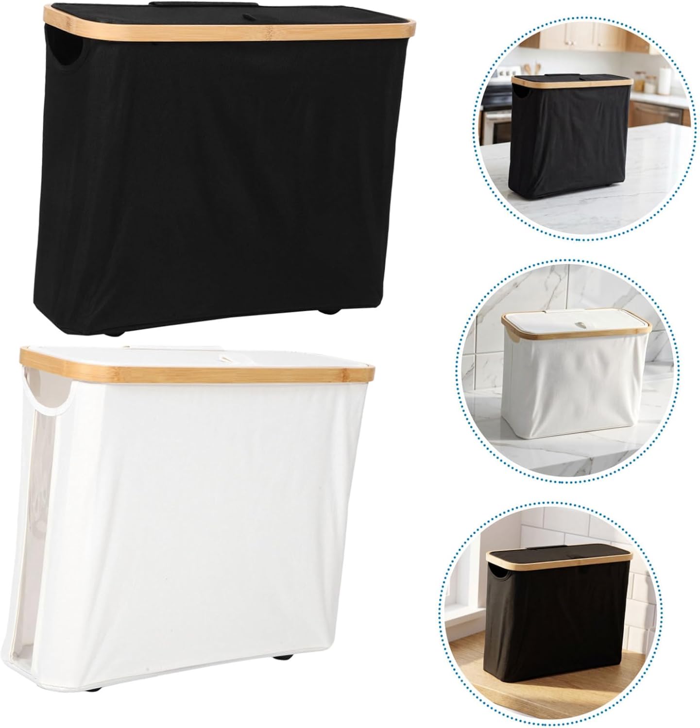 2pcs Toilet Roll Storage Holder Stand with See Through Window