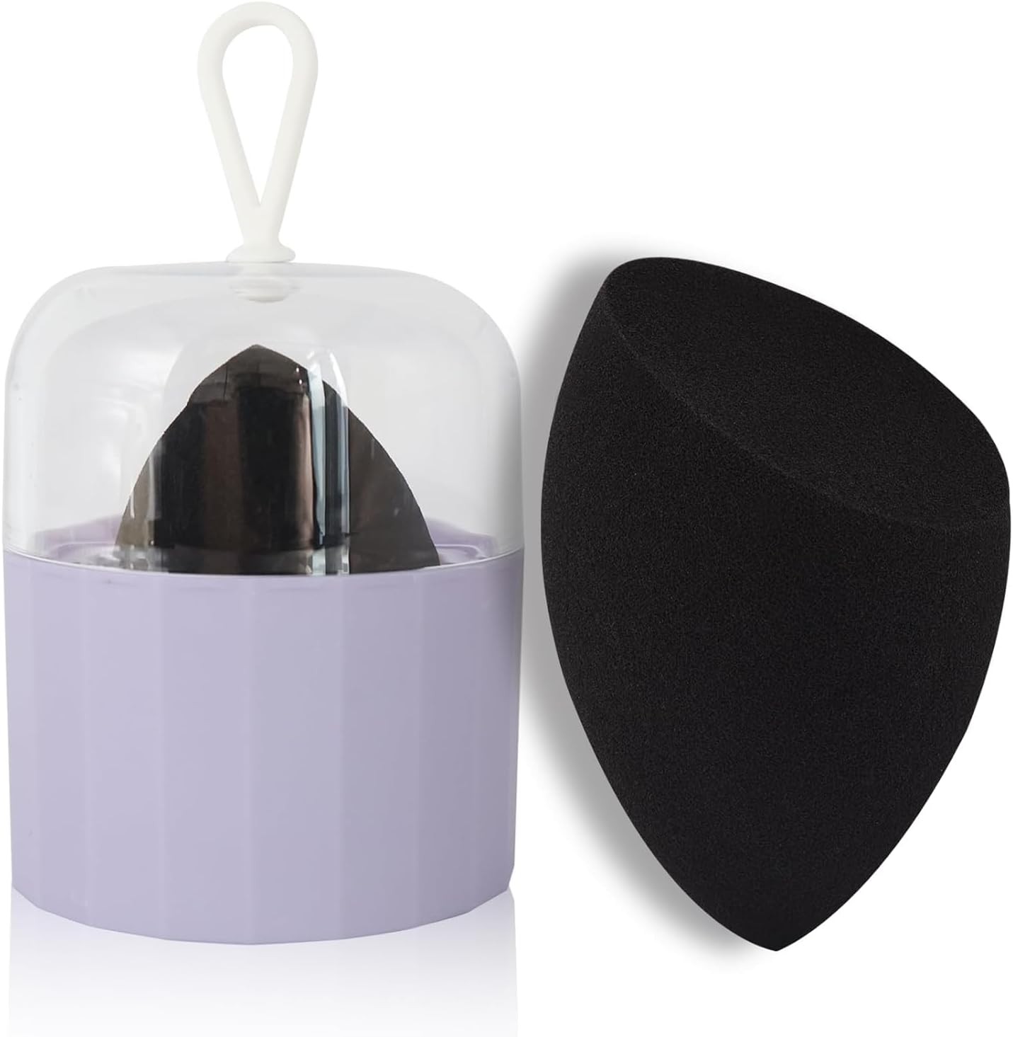 Toiletry Sponges Set with Breathable Face Sponge Holder for Travel Foundation Organic Beauty Sponges for Makeup Soft Blender Sponges Professional Black