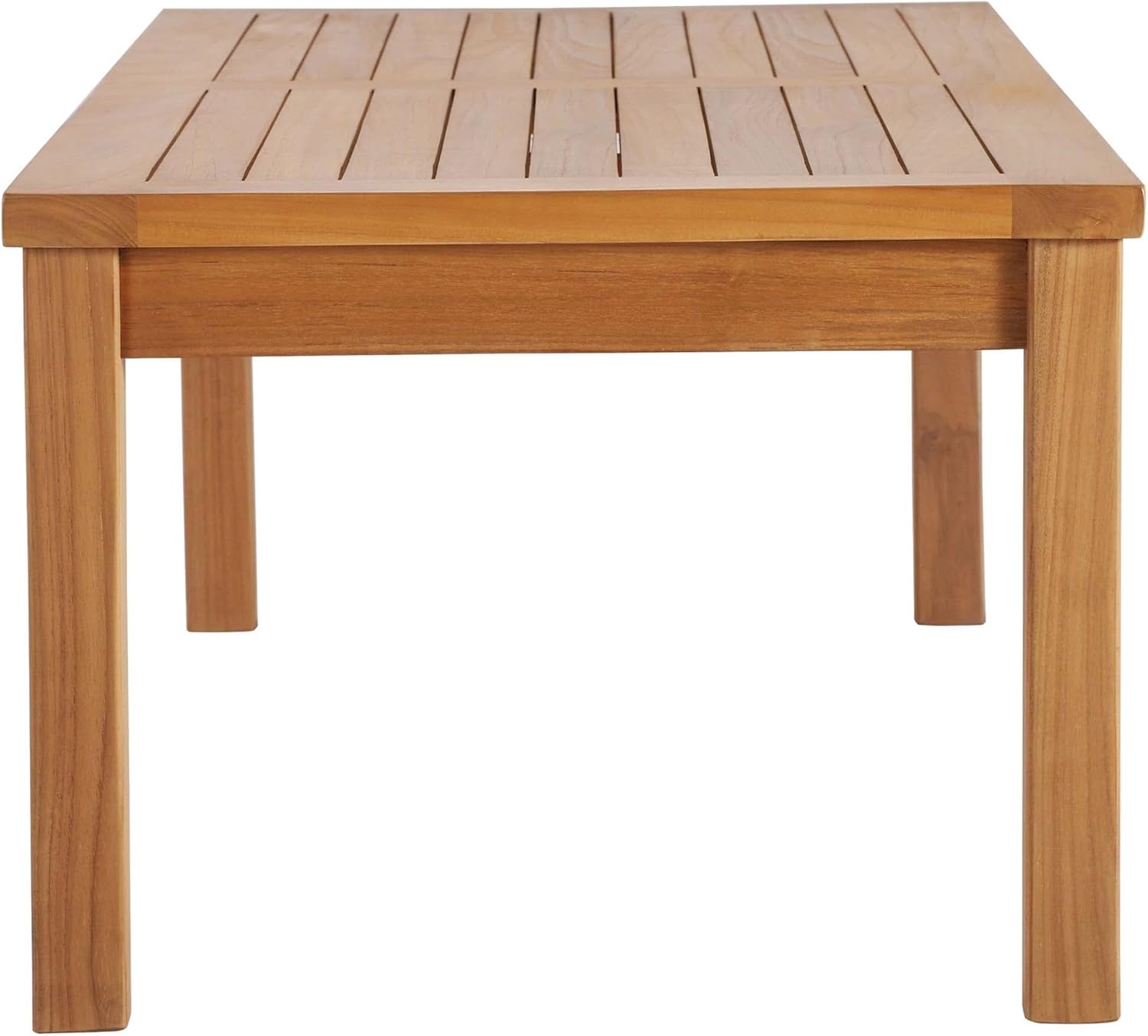 Outdoor Patio Teak Wood Coffee Table Natural