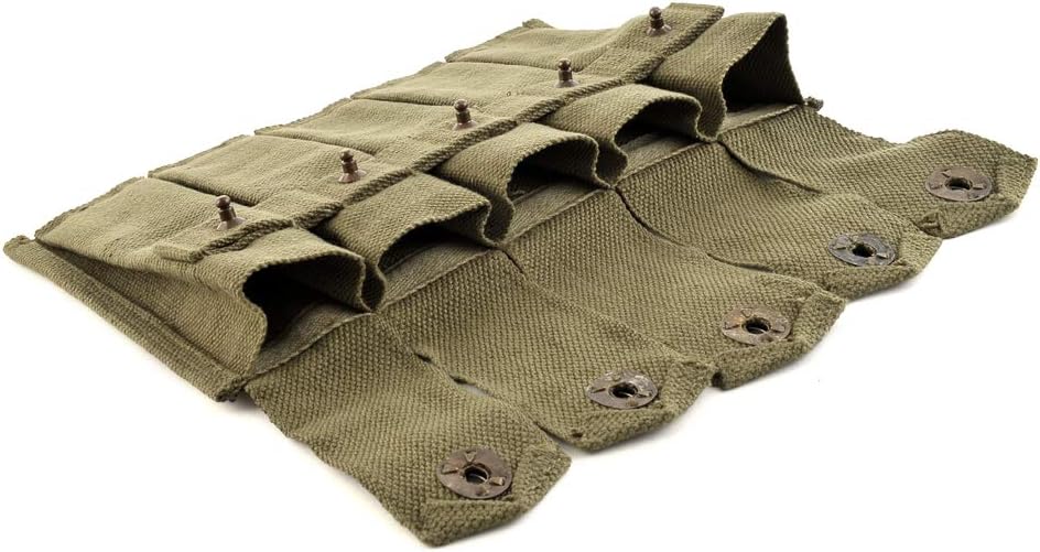 US WW2 Thompson 5 Cell Magazine Pouch Marked JT&L 1944