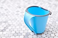 Vista 5 de Vaso de baño de plástico (27.1 fl oz, 27 onzas líquidas) Enjuague en cascada, fabricado en Estados Unidos (azul)