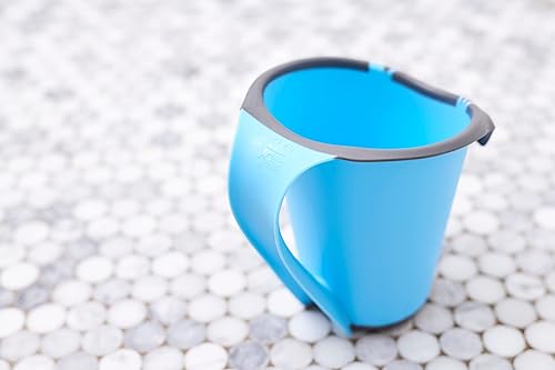 Miniatura 5 de Vaso de baño de plástico (27.1 fl oz, 27 onzas líquidas) Enjuague en cascada, fabricado en Estados Unidos (azul)