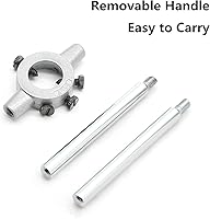 Vista 4 de Llave de mango redondo de 1-3/4 pulgadas/1.772 in, mango de llave de troquel ajustable, mango de troquel de rosca resistente (métrico, M16-M20)