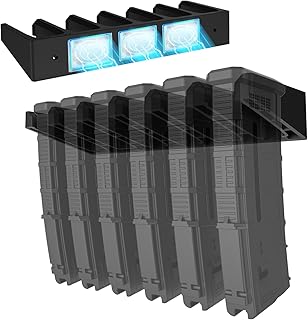 RUSFOL Solid ABS 6X Standard PMAG Wall Mount, Mag Holder, Home Magazine Storage Rack