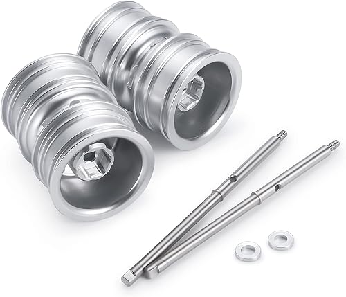 Miniatura 5 de Juego de 4 llantas RC con eje de transmisión CVD de 1.0 pulgadas, ruedas dobles delanteras y traseras para 124 Axial SCX24 Deadbolt Bronco C10 RC