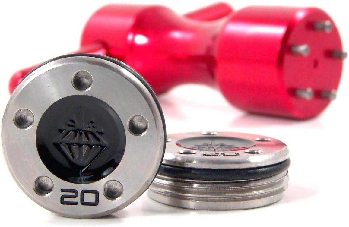 19th Hole Custom Shop 2 of 20g Black Lucky Diamonds Weight for Scotty Cameron Putters with Wrench