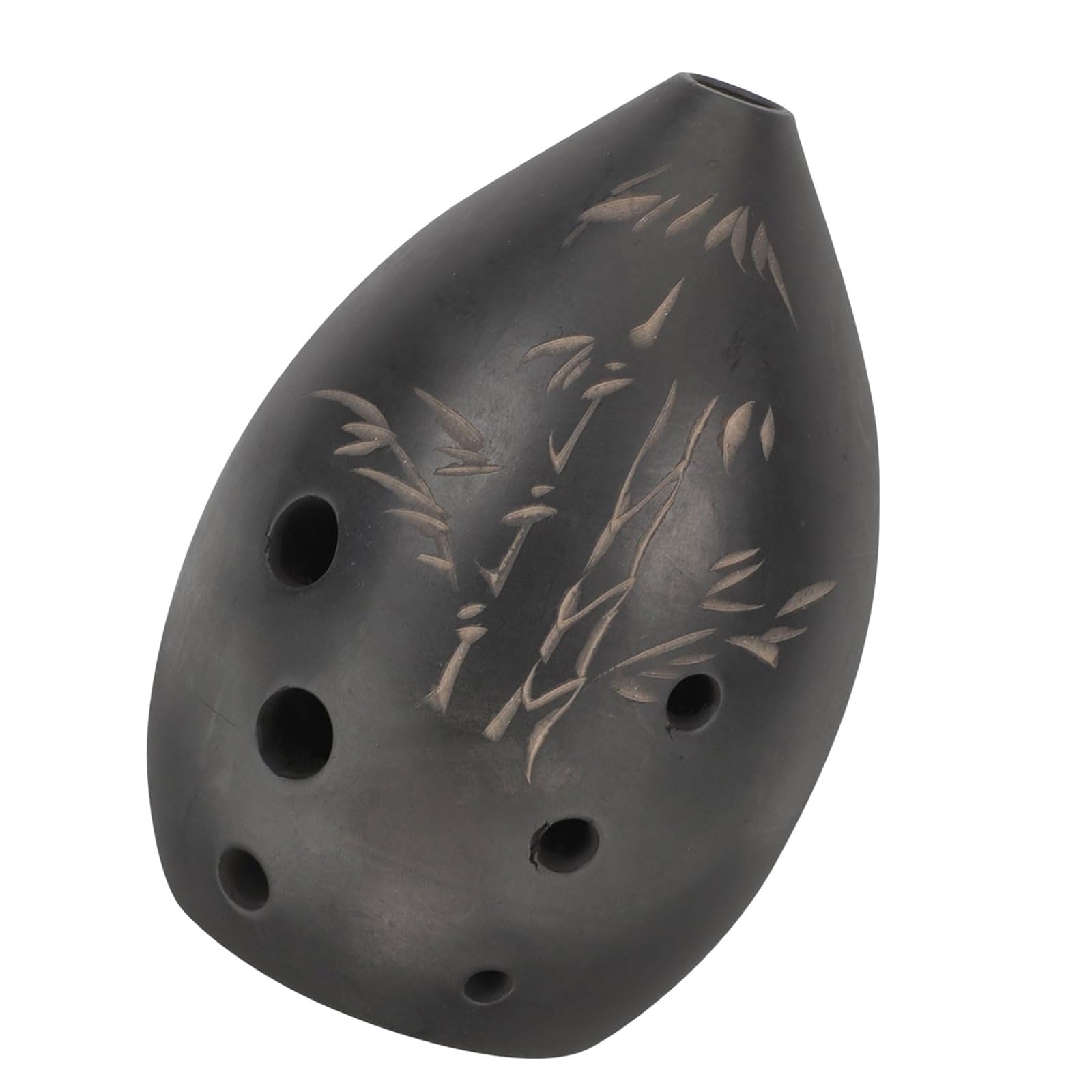 Alksubbm Artistic 8 Hole Black Clay Ocarina Traditional Chinese Flute Decoration Winds Instrument Perfect for Relaxation Traditional Chinese Musical Instrument