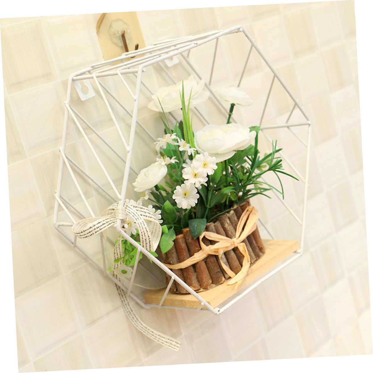 ABOOFAN 2 Pz Fiore Artificiale All'aperto Vite Di Rosa Artificiale Peonie Arredamento Falso Pianta Finta Viti Finte Camera Foglie Finte Unico Decorazione Domestica Fiori Di Legno Bianca