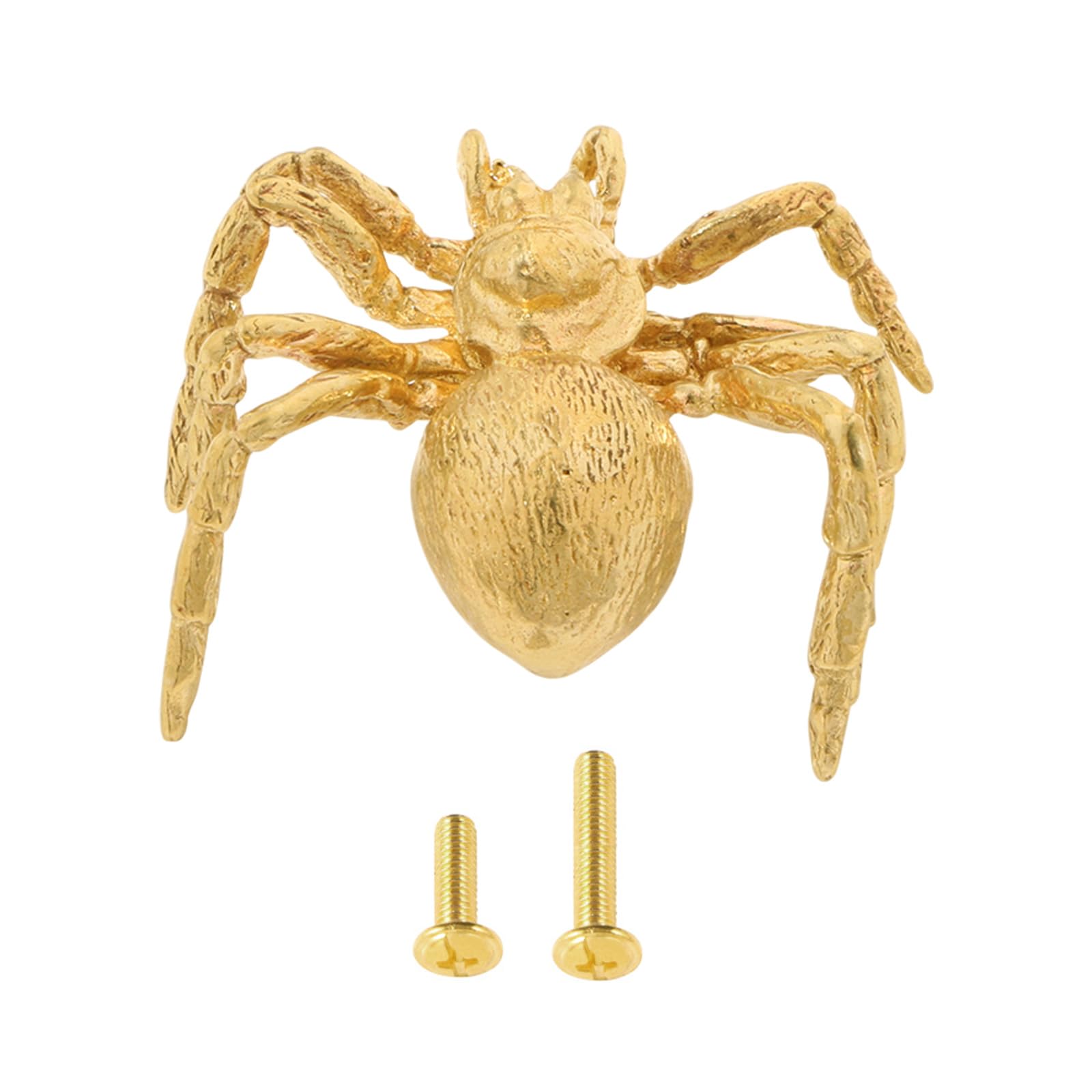 Netbiio Primary Color Brass Spider Cabinet Handles And Drawer Pulls Are Novelty, Easy To Install. Retro And Safe Surface. Durable Brass Hardware