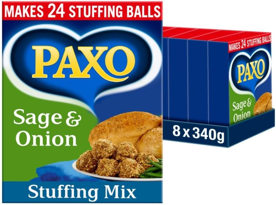 Paxo Sage and Onion Stuffing Mix, Family & Catering Pack, 340 g Box (Pack of 8)