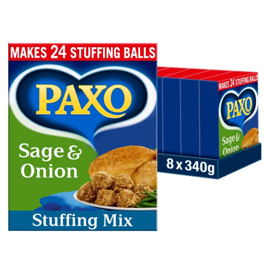 Paxo Sage and Onion Stuffing Mix, 340 g Box (Pack of 8)