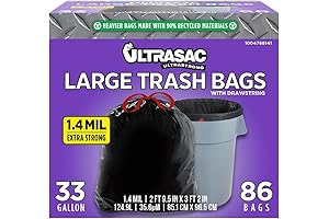 Ultrasac Heavy Duty 33 Gallon Drawstring Trash Bags: A Dependable Solution for Large-Scale Waste Disposal