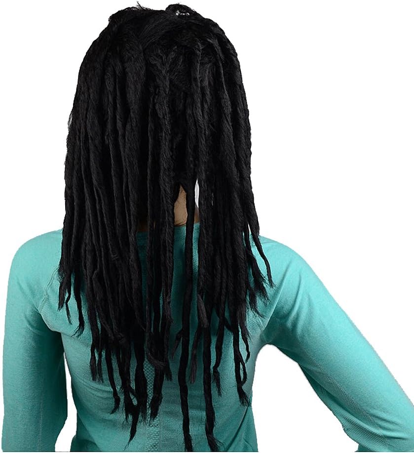 Premade Synthetic Cosplay Reggae Dreadlocks Wig African American Wigs (Black wig)