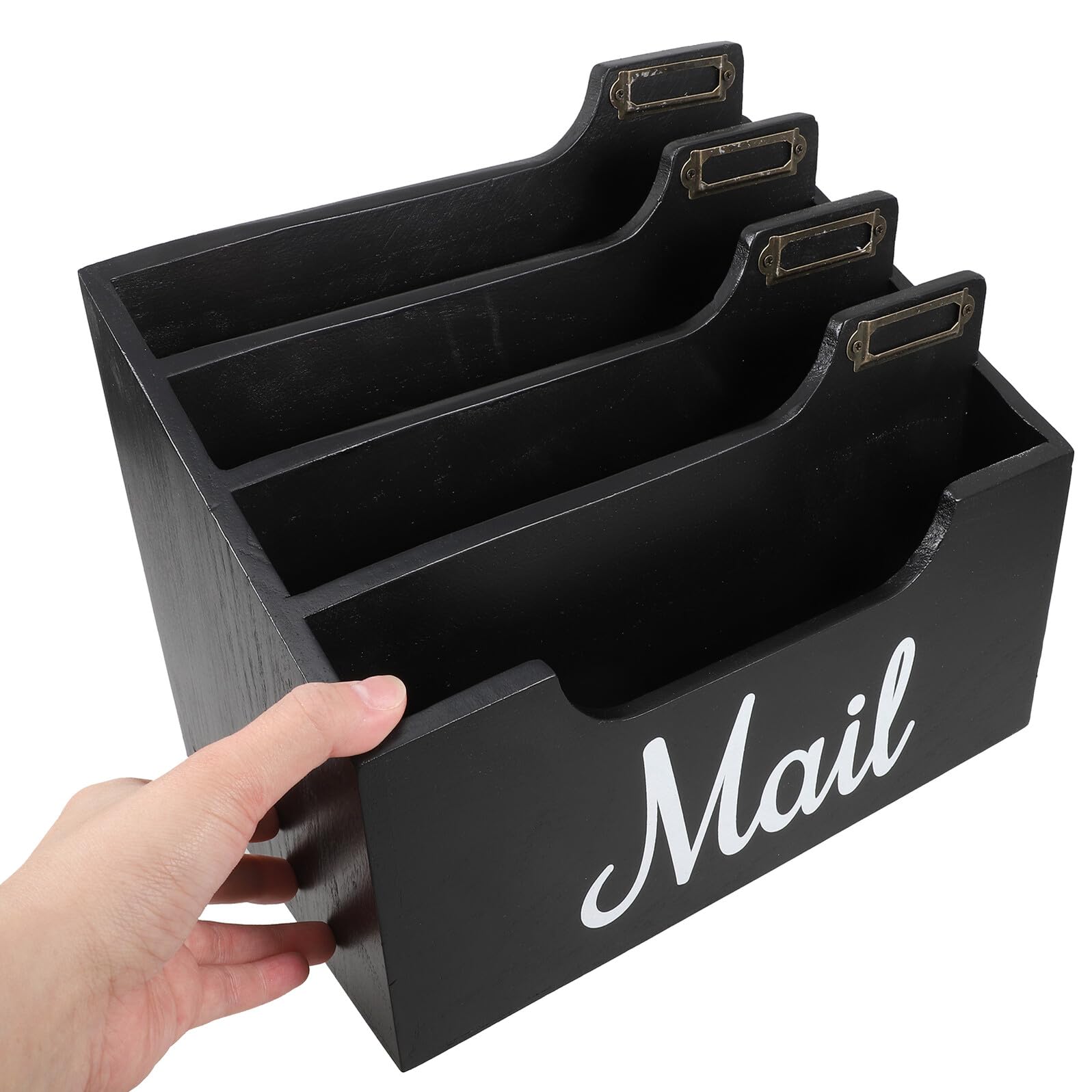 Holz Briefablage Schreibtisch Organizer ohne Montage Aktenhalter Postfach Rustikaler Landhausstil Büro Aufbewahrungsbox Homeoffice Dokumentenablage