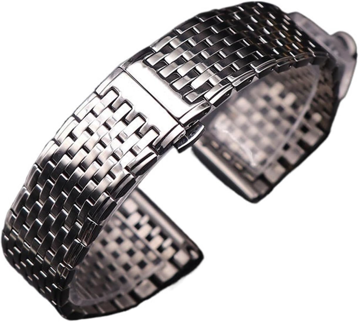 MJMT06 12 14 16 18mm 20mm 22mm Stainless Steel Strap Folding Buckle Men Women Replacement Band Watch Accessories Compatible with Mechanical Clock