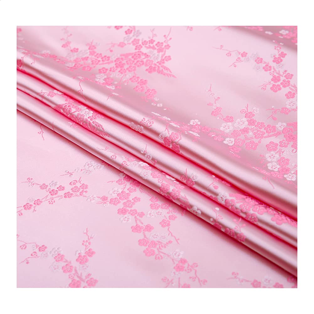 Goonsds D Brocade Silk Fabric Satin Flower Fabrics For Sewing Material For Iy Ress Fabric Wedding Costume,