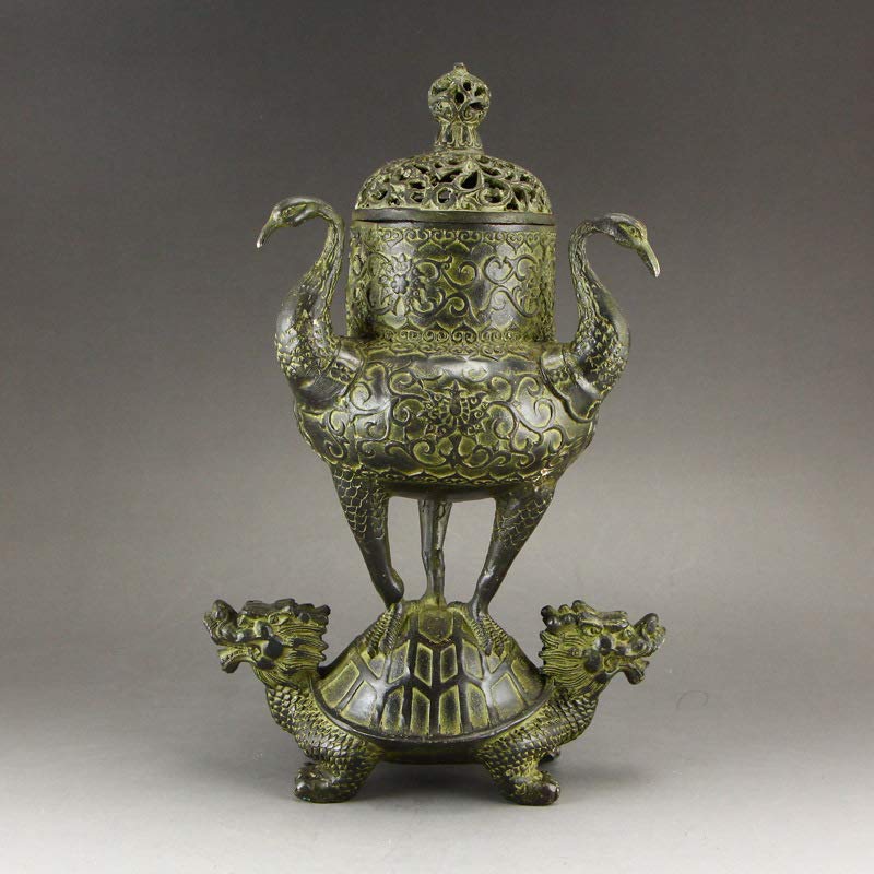Antique Incenso Studio Smoked Turtle Crane Incenso Studio Pure Crane Crane Tartaruga Cinese