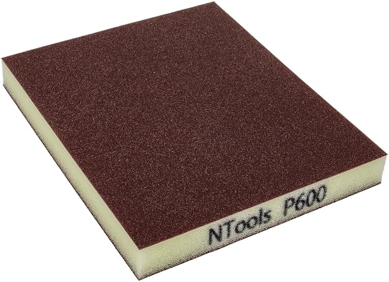 GSD Sanding Sponges Kit 600 Grit | Sanding Sponges for Wood, Plastics, Metals, Varnishes, Primers and Other Surfaces | Dry and Water Use | 600 Grit | 20 Pieces