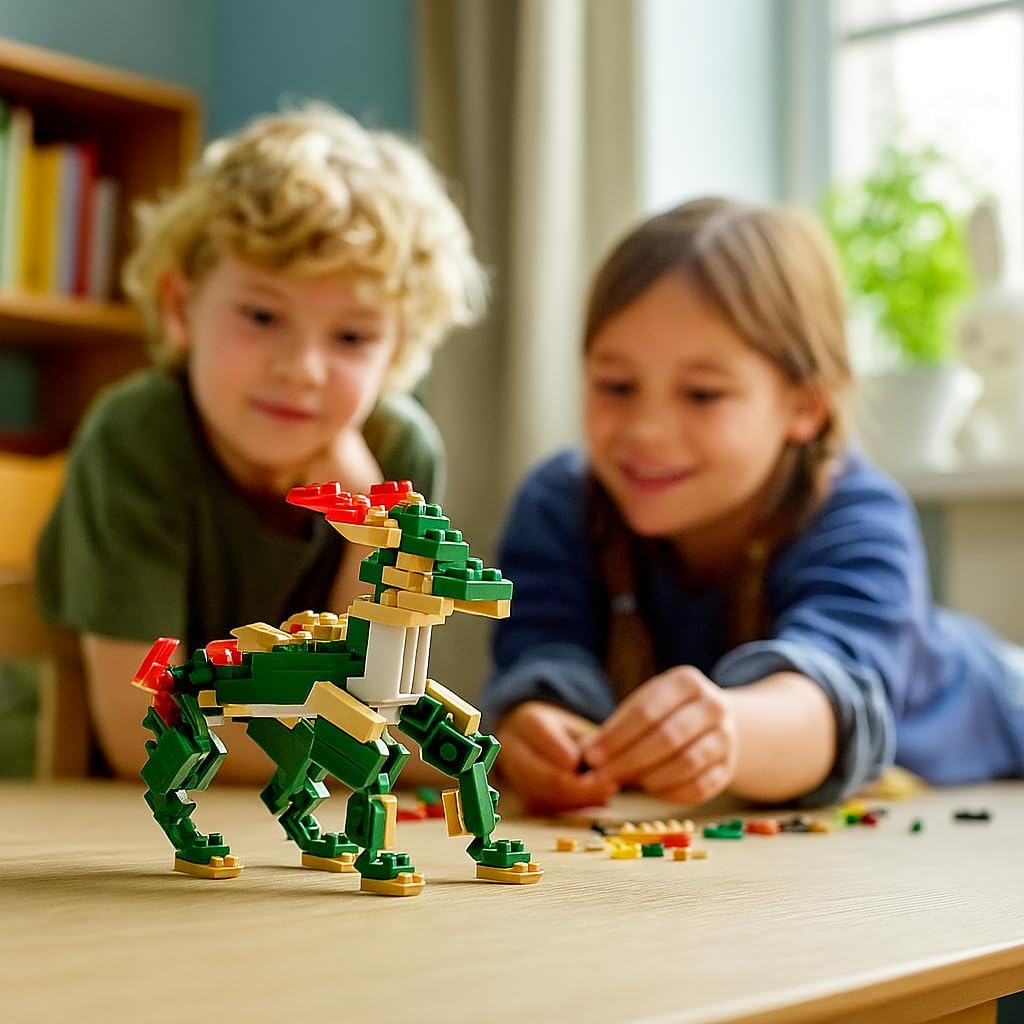 Children assembling the Petit Block Qilin