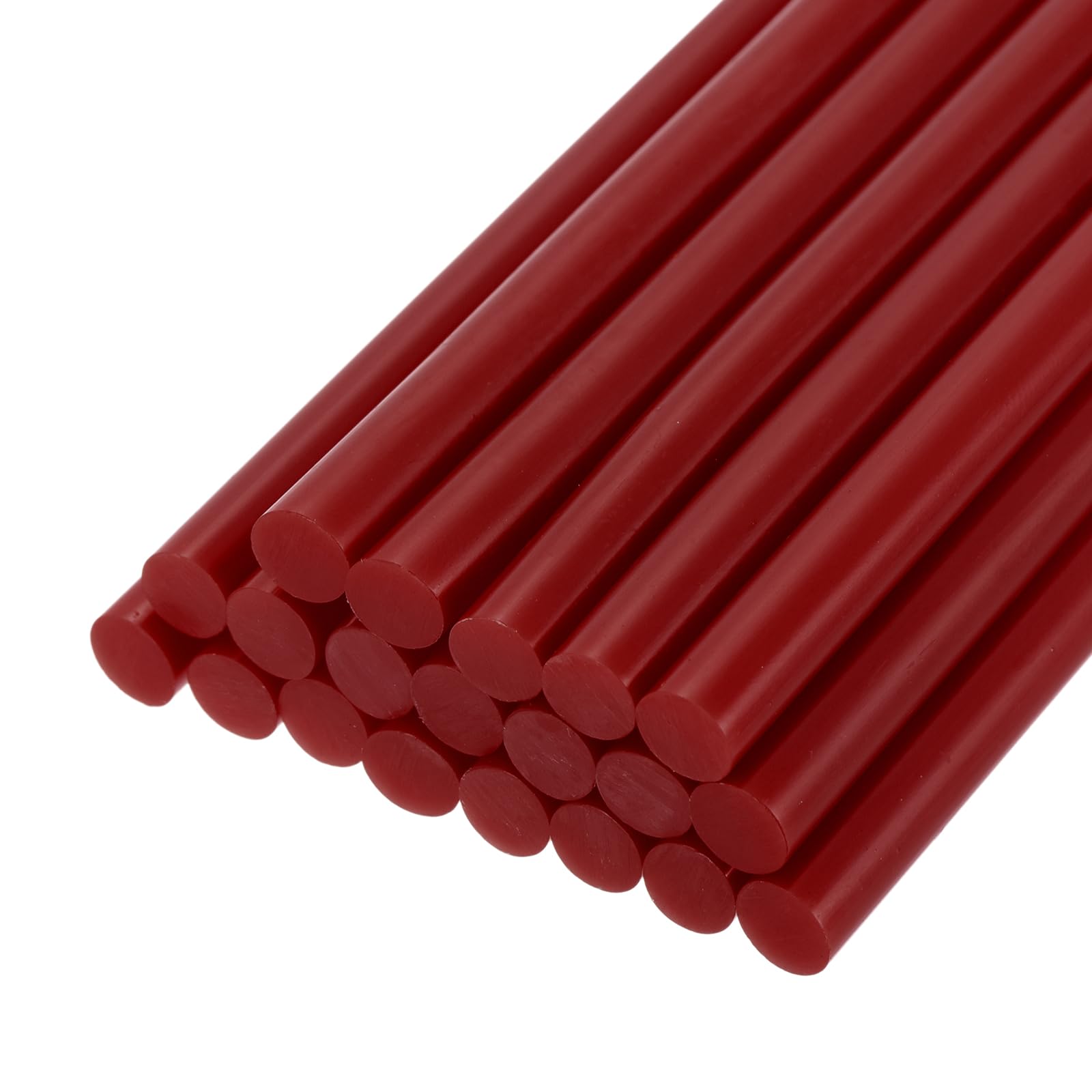 sourcing map 20 barras de pegamento caliente para pistola de pegamento de 7 mm x 4 pulgadas, mini barra de pegamento adhesivo termofusible, color rojo vino