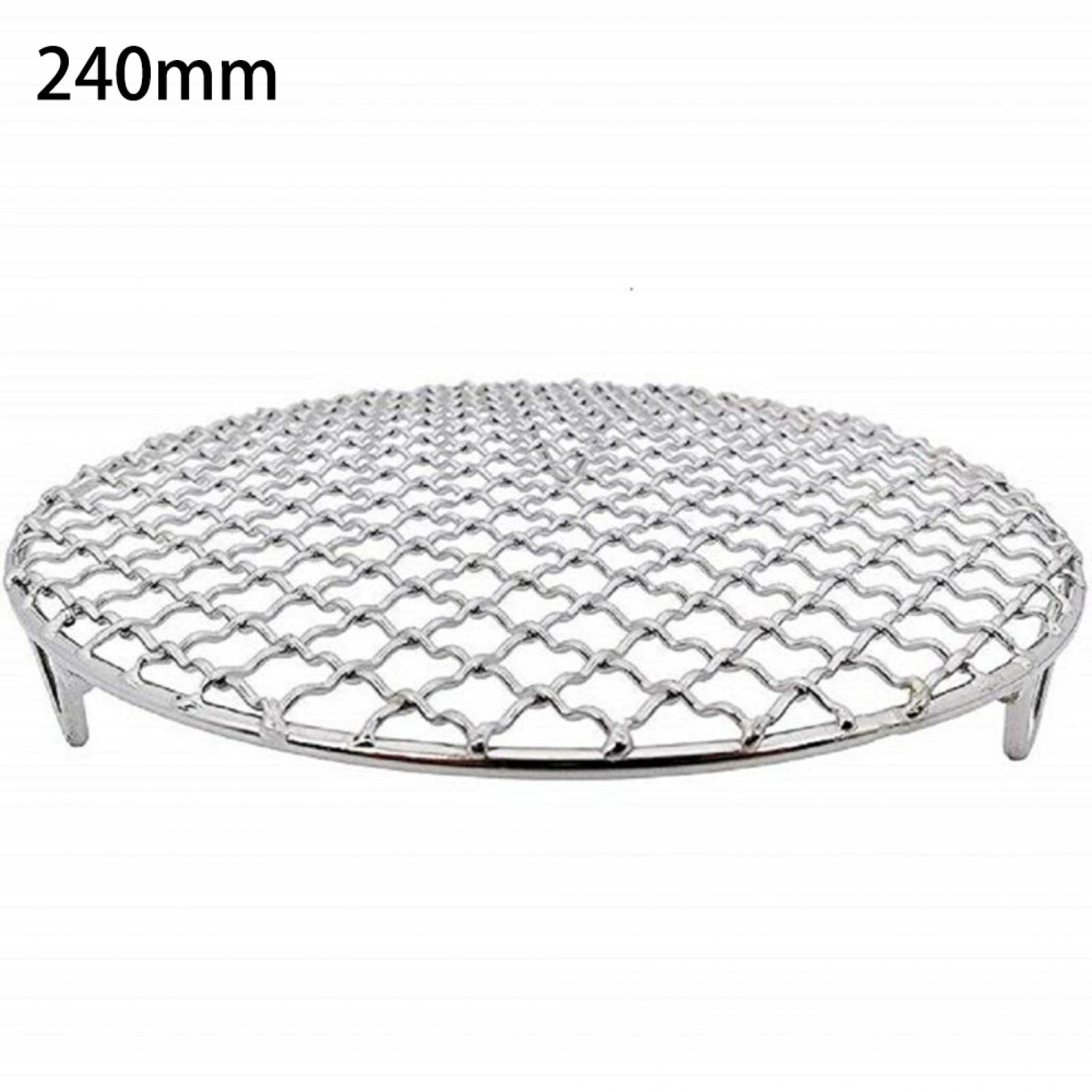 Artykuły do ​​pieczenia, Okrągły grill ze statywem, okrągły grill ze stali nierdzewnej, siatka druciana do grilla - ruszt do grilla, do gotowania/pieczenia żeberek, ciasteczek(240mm)
