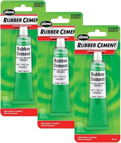 Slime 1051-A Rubber Cement - 1 oz, Pack of 3