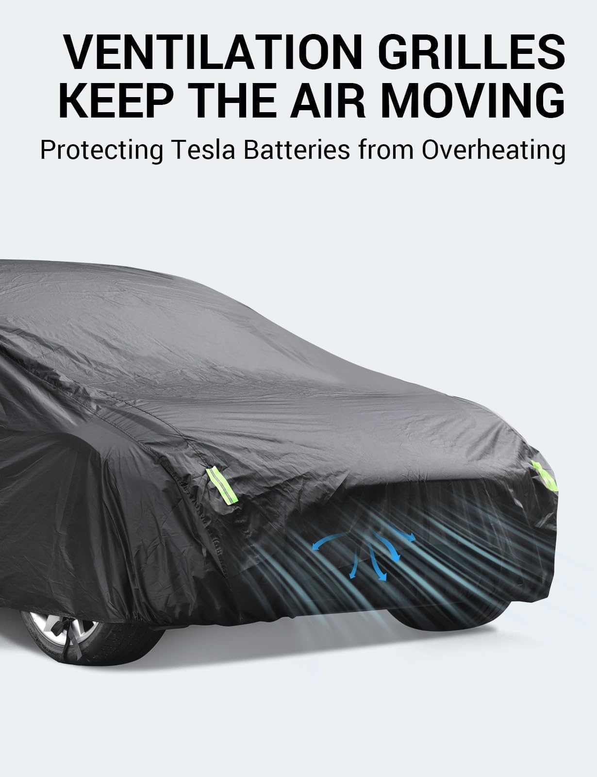 BASENOR 2026 Upgrade Tesla Car Cover for Model X Model X Plaid All-Weather Waterproof UV Protection Full Exterior — view 6