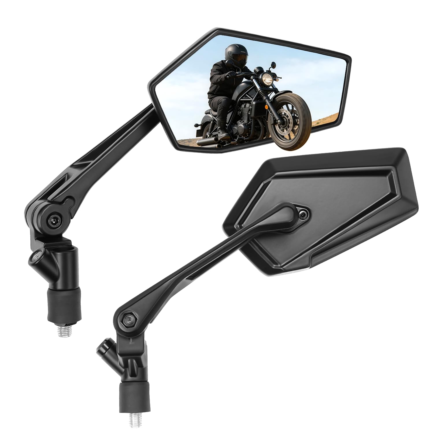 Amazon | KEMIMOTO バイク ミラー 10mm 左右セット 【革新的な一体型