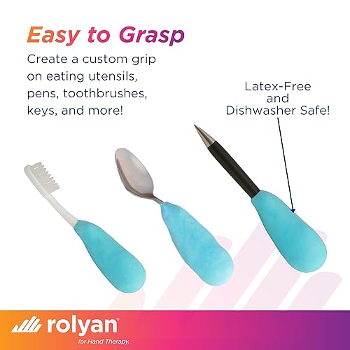 Miniatura 9 de Rolyan Masilla de elastómero de mezcla 5050, 8.47 onzas, masilla de terapia ocupacional flexible para férulas de terapia de manos, agarre acumulado