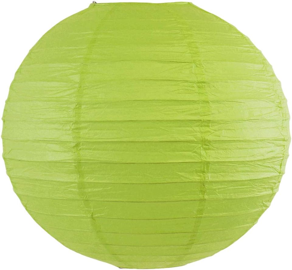 Just Artifacts 22-Inch Light Green Round Chinese Japanese Paper Lantern (1pc, Light Green)
