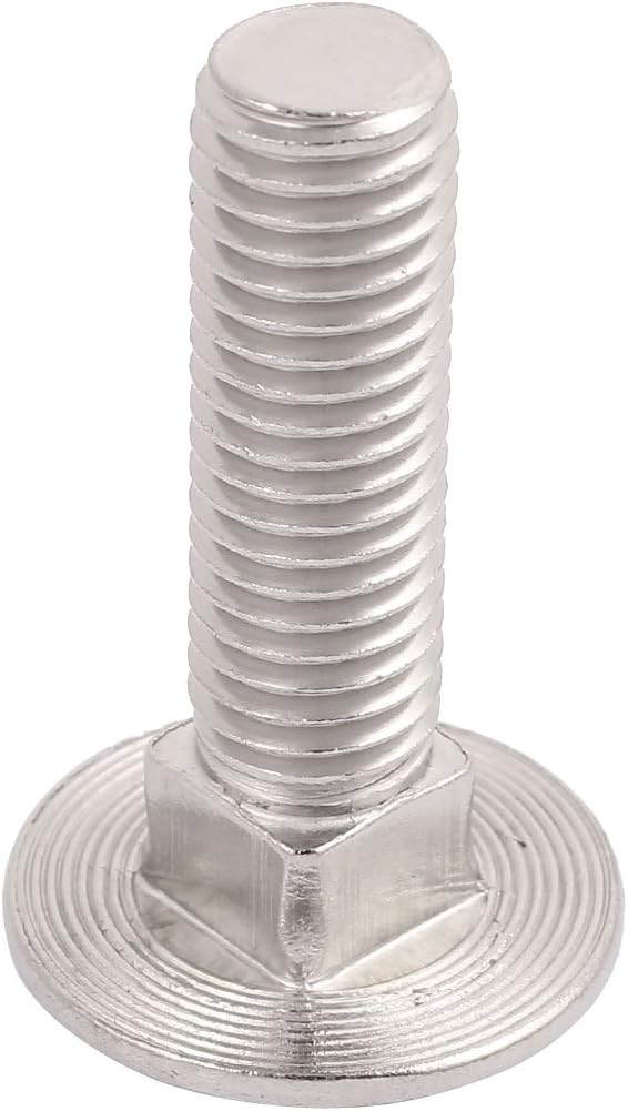 M12 x Nails, Screws & Fasteners 45mm 304 Stainless Steel Round Head Carriage Bolts Nut & Bolt Sets DIN603 10PCS