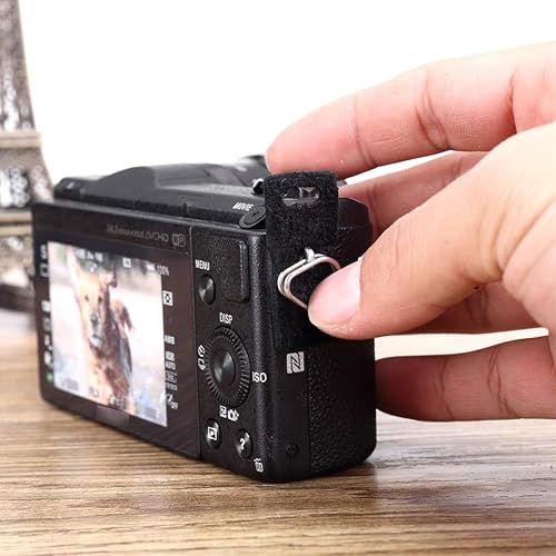Miniatura 4 de Funda protectora de cuero para cámara con anillo de orejeta, gancho de anillo dividido triángulo para telémetro DSLR SLR cámara sin espejo con