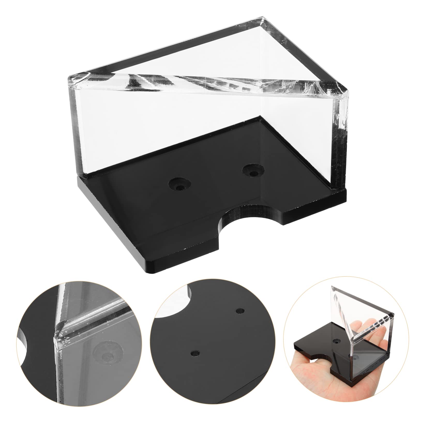 Abaodam Scatola scatola dei rifiuti del rack del poker scatole da poker custodia del mazzo acrilico contenitori supporto trasparente per carte da gioco caso di poker