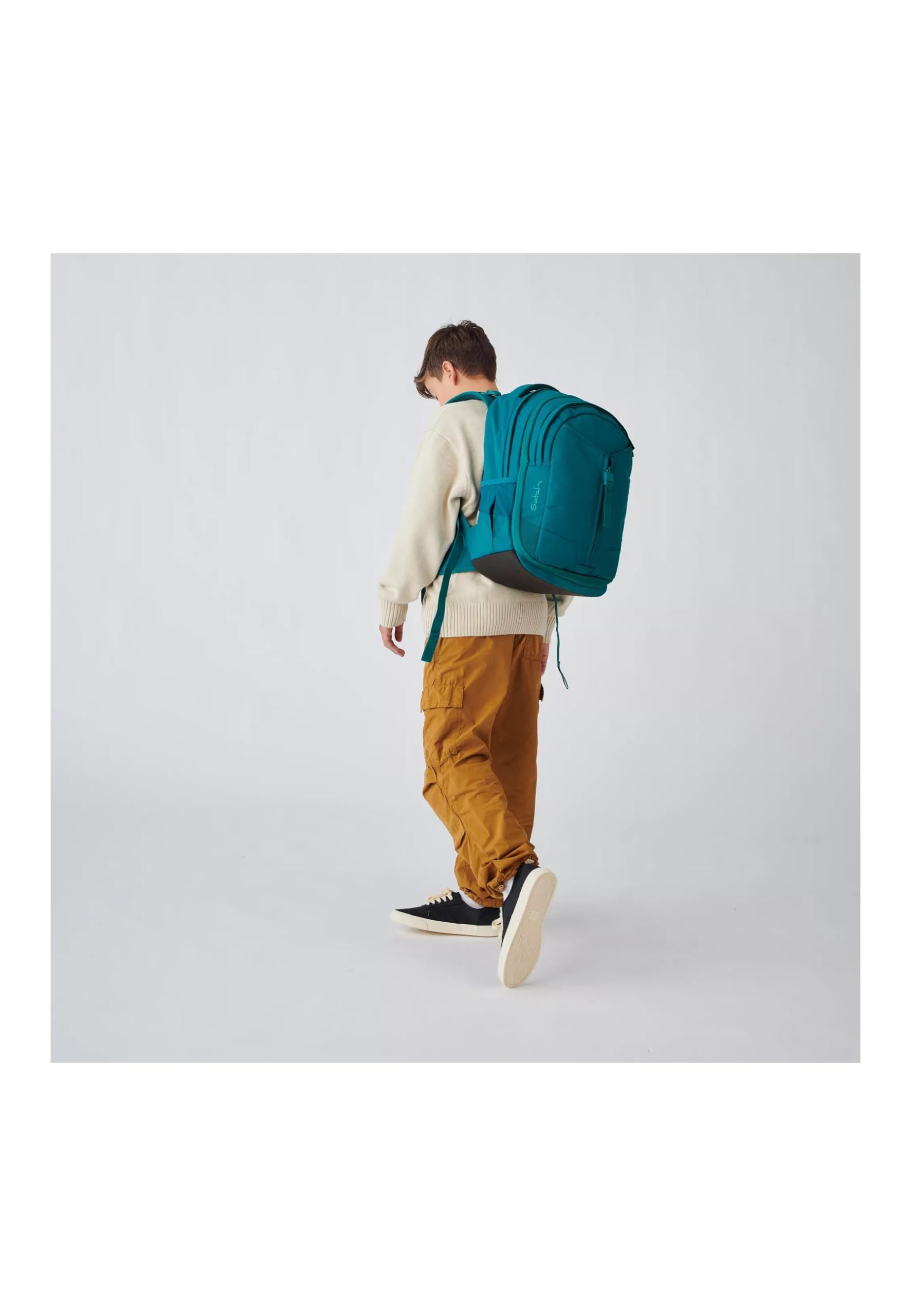 satch zaino scolastico match Deep Petrol - Petrol | Ergonomico, espandibile fino a 35 L, stabile e con tasca frontale extra per la scuola dalla 5ª classe