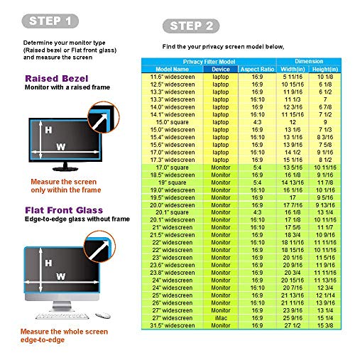 Image of 14.1 Inch - 16:10 Aspect Ratio - Laptop Privacy Screen Filter for Widescreen Laptop - Notebook - Anti-Glare - Anti-Scratch Protector Film for Data confidentiality