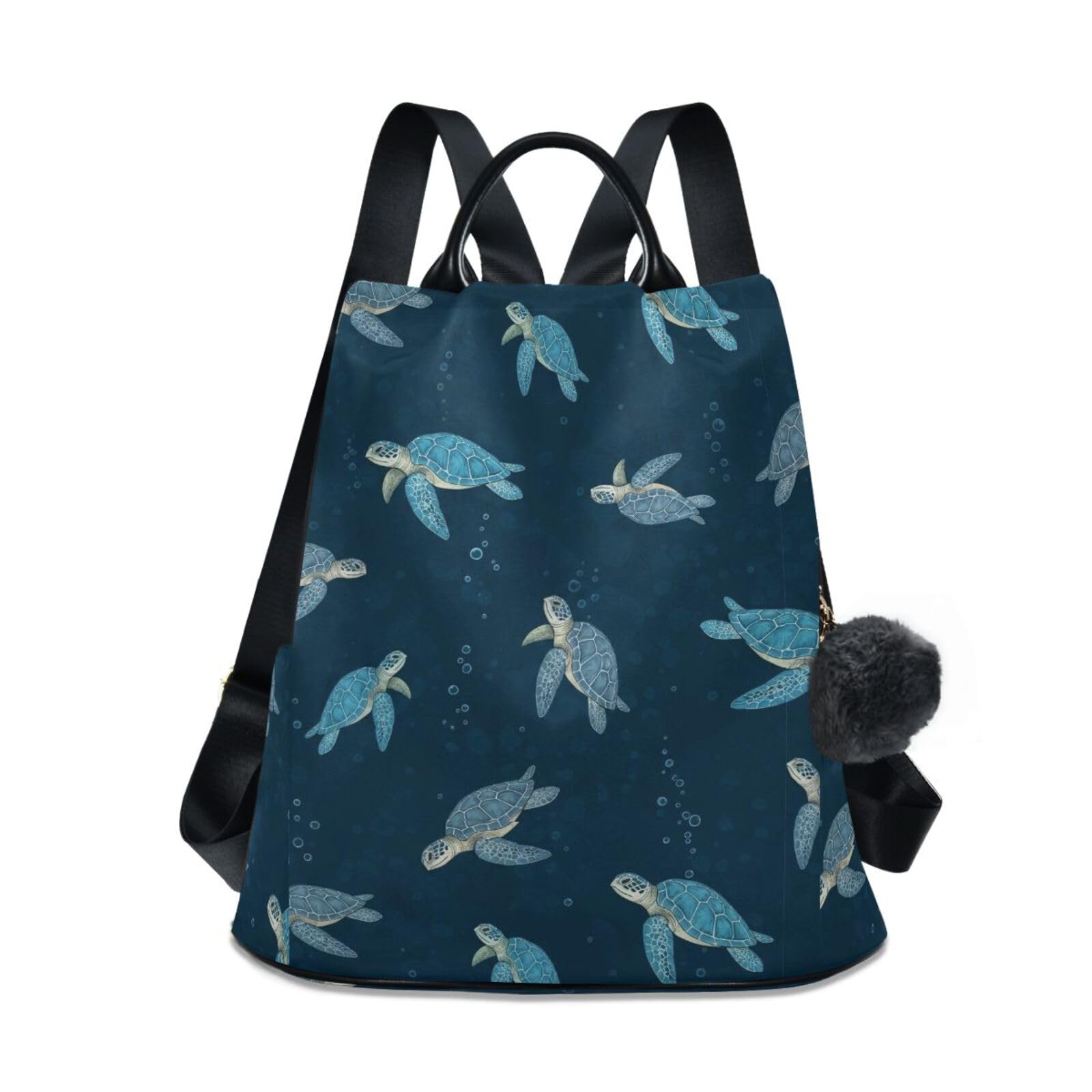 Sac à dos polyester imprimé Ancient Sea Turtles avec rangement multipoche - 8